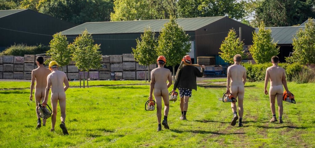 Naked young farmers