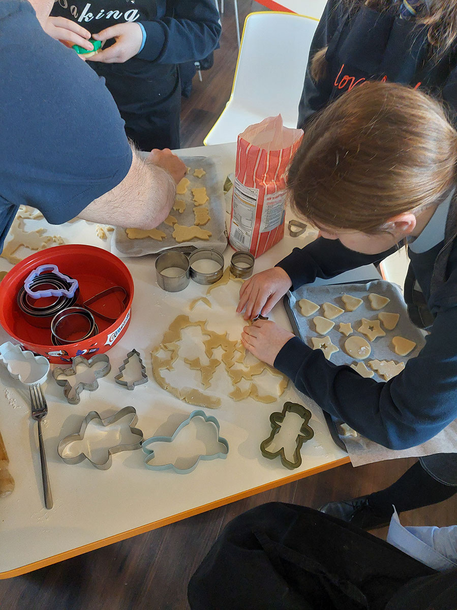 girl making cookies
